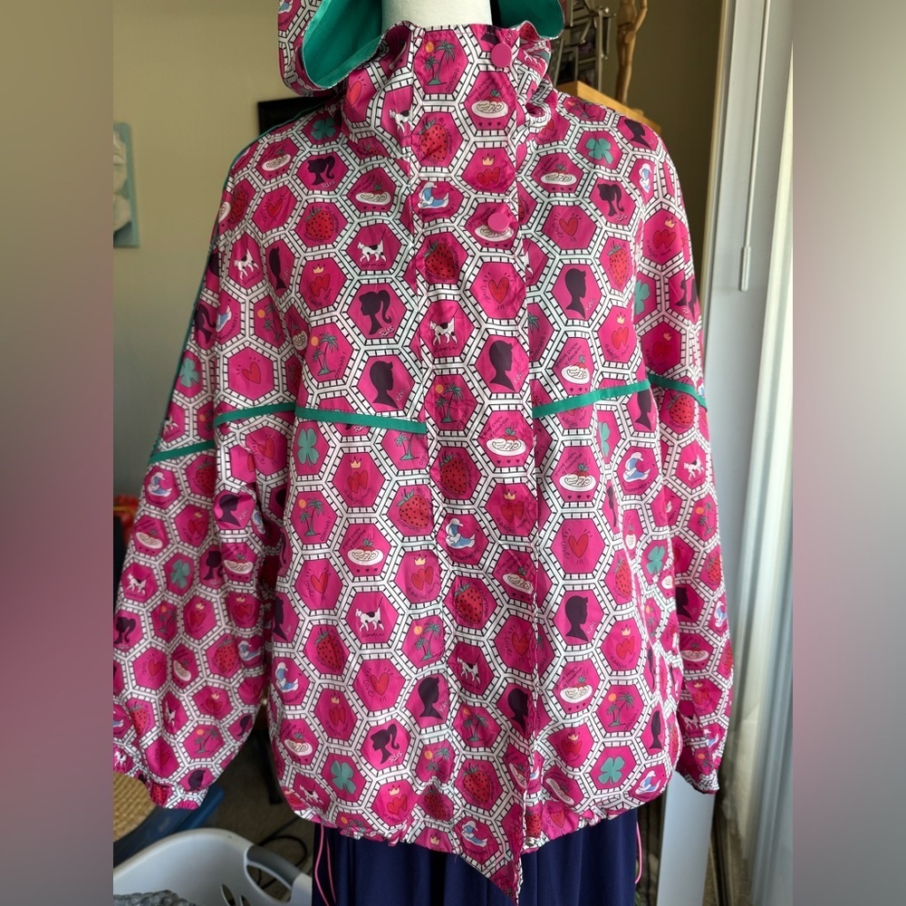 Pretty in Pink Womens Windbreaker Hooded Jacket NWT Size Small-Medium - Picture 5 of 16